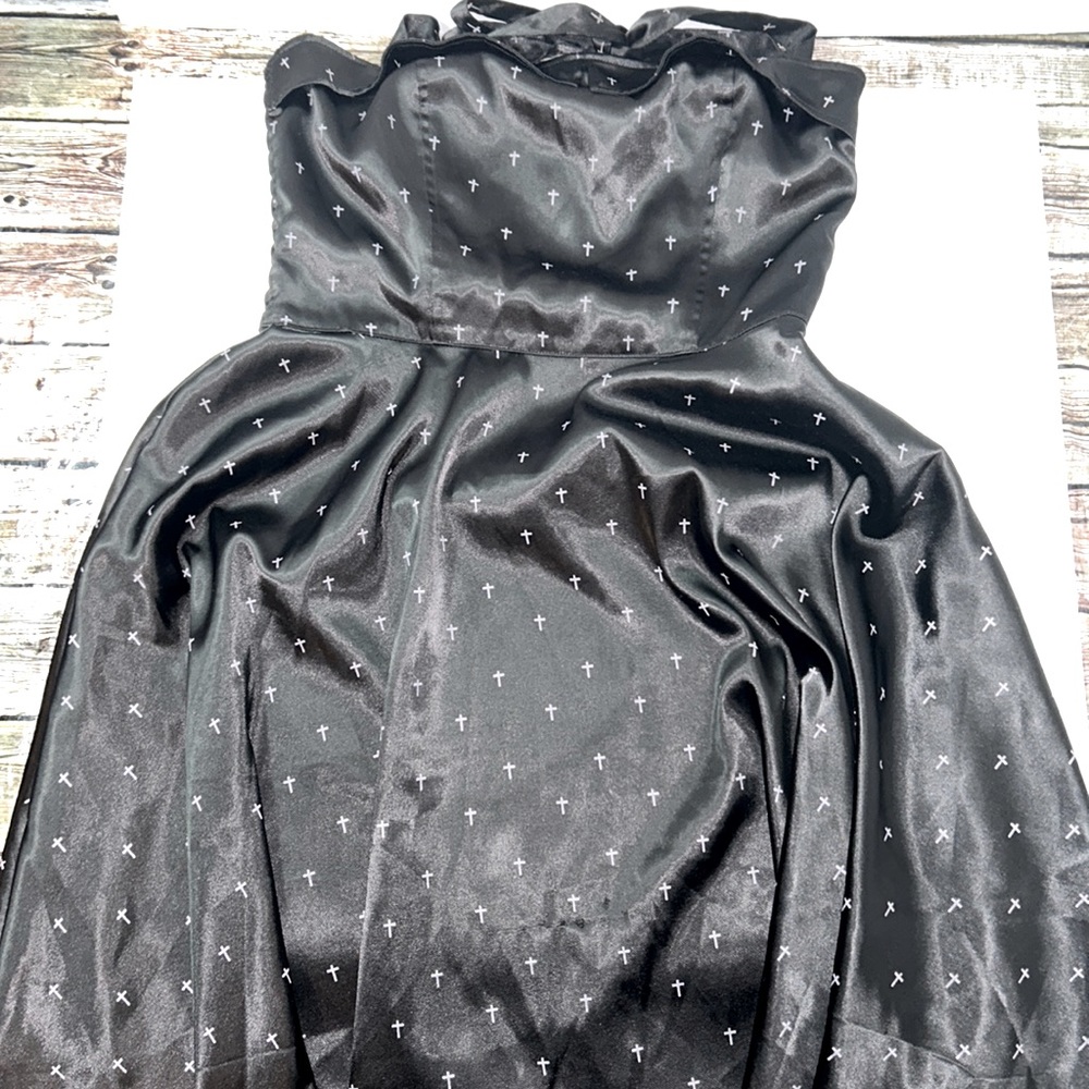 Hell Bunny Halter Cross Print Dress - Picture 2 of 10